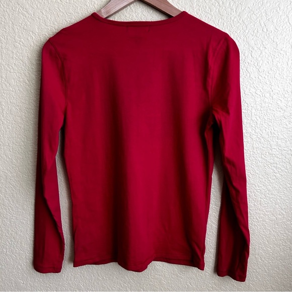 Ralph Lauren Jeans Co Red Long Sleeve Crewneck Tee - Picture 2 of 7